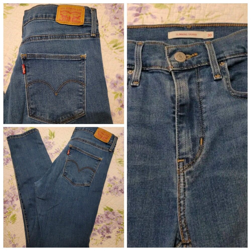 Levi's Womens Stretch 30" X 27.5" Slimming Skinny